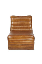 Traditional Brown Leather Occasional Chair
