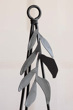 Chic Metal Candlestick Chandelier With Leaf Detail