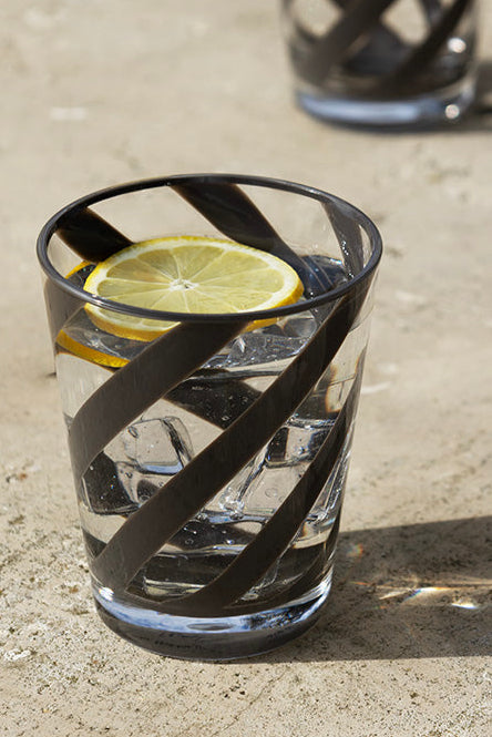Acrylic Black Spiral Water Tumbler