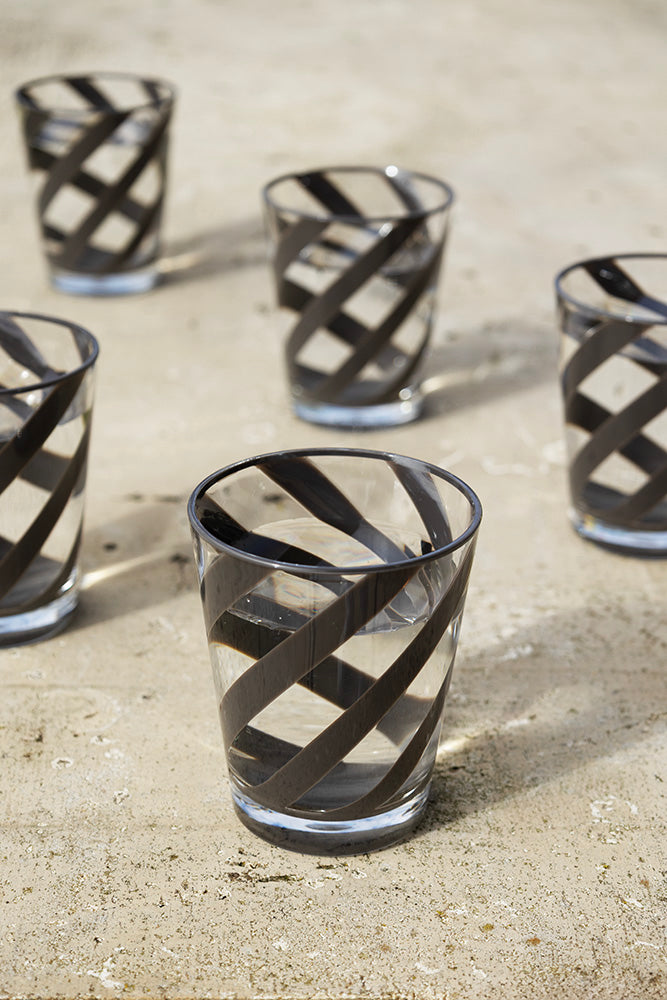 Acrylic Black Spiral Water Tumbler