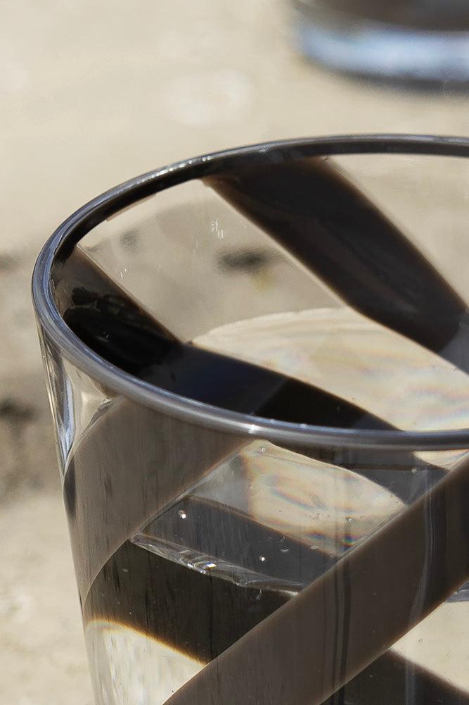 Acrylic Black Spiral Water Tumbler