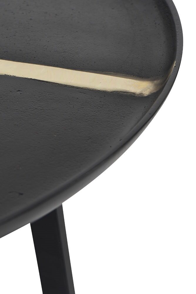 Set of 2 Textured with Gold Detailing Coffee Tables