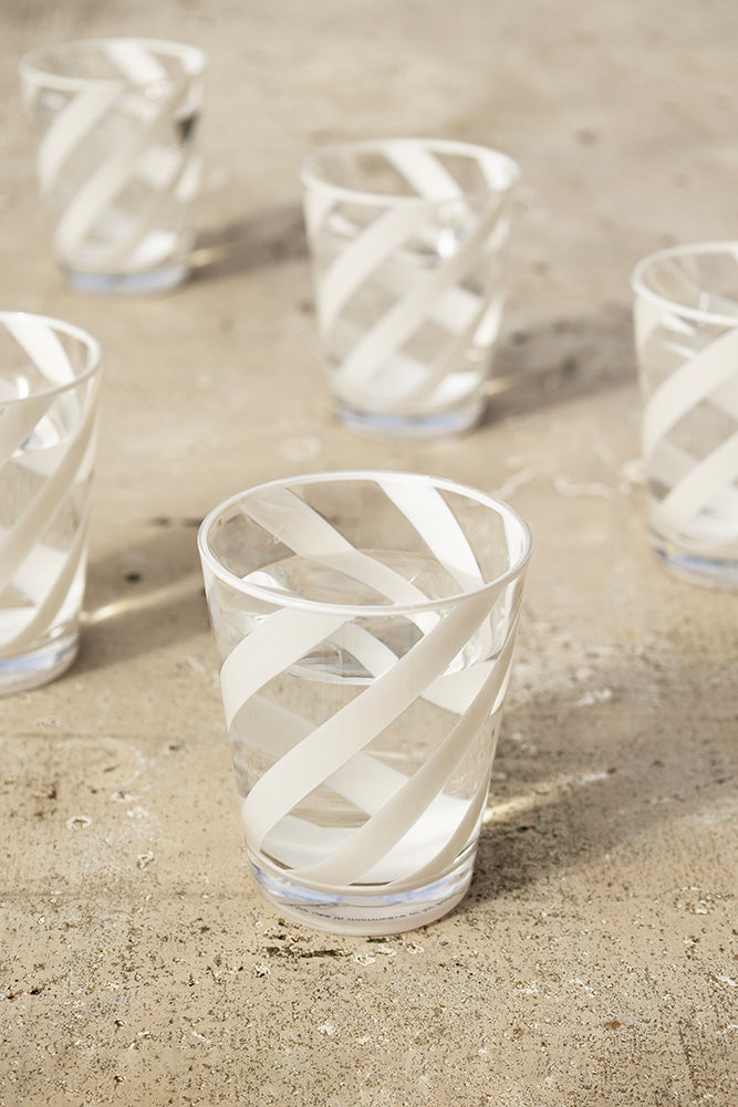 Acrylic Cream Spiral Water Tumbler