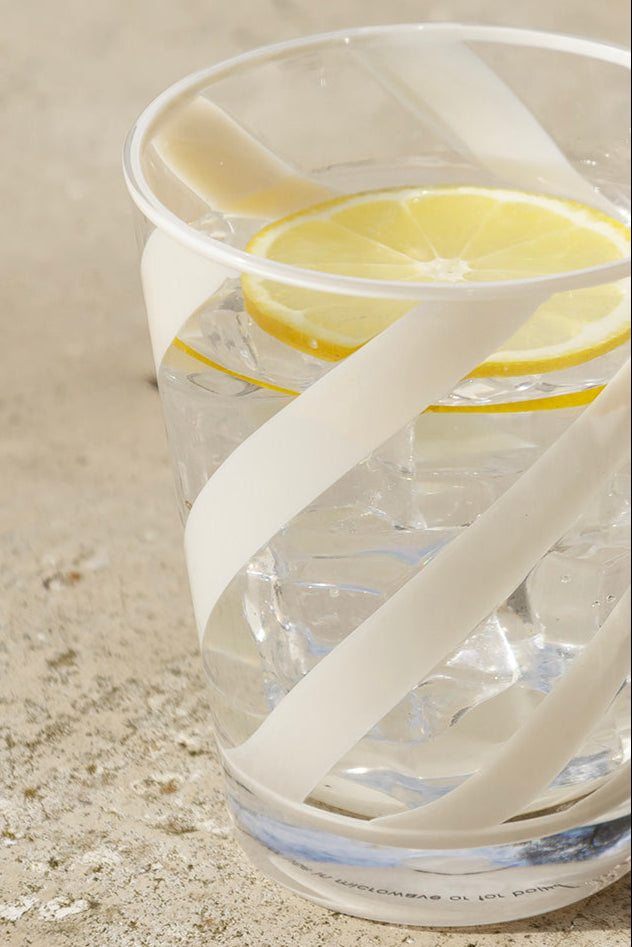 Acrylic Cream Spiral Water Tumbler