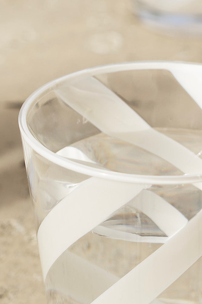 Acrylic Cream Spiral Water Tumbler