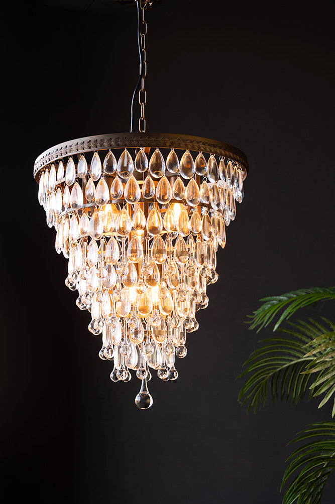 Crystal Droplets Chandelier