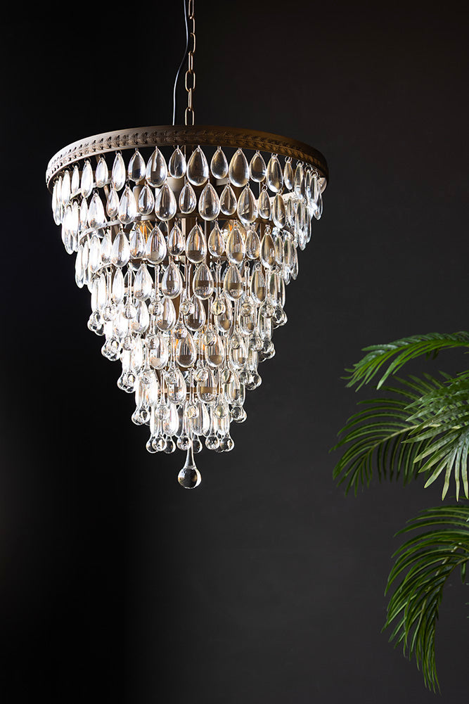 Crystal Droplets Chandelier