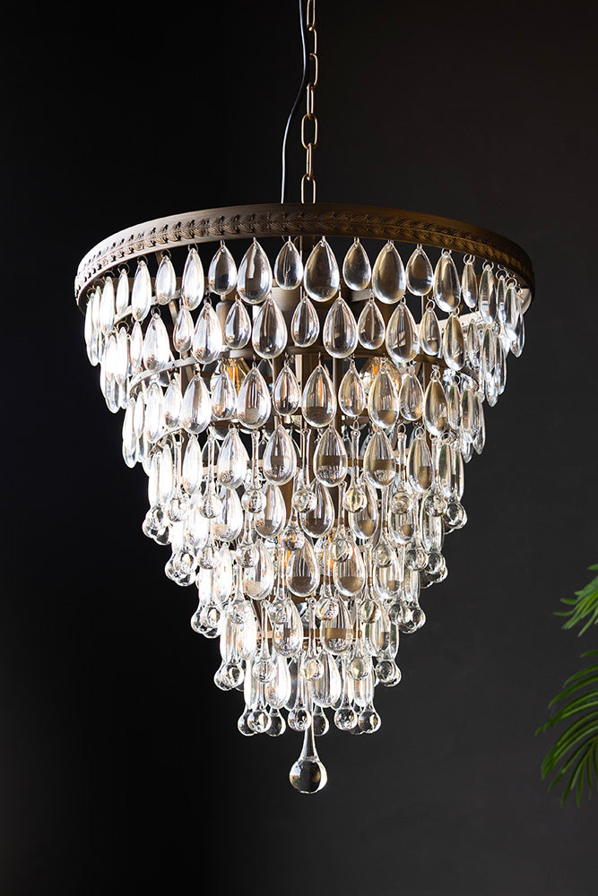 Crystal Droplets Chandelier