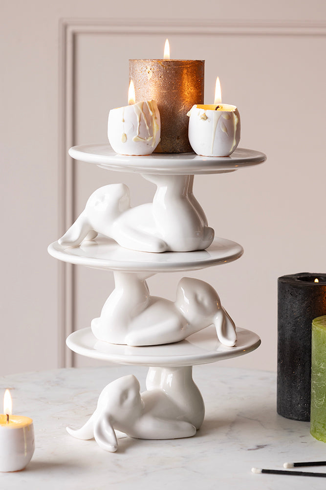 Lazy Rabbit Cupcake Plate