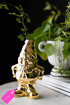 Gold Gnome Single Stem Vase / Candlestick Holder - DISCONTINUED