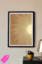 Framed Graphic Sunburst Art Print - SECONDS