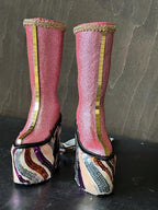 Set Of 2 Handmade Groovy Spiral Platforms Decoration - SECONDS