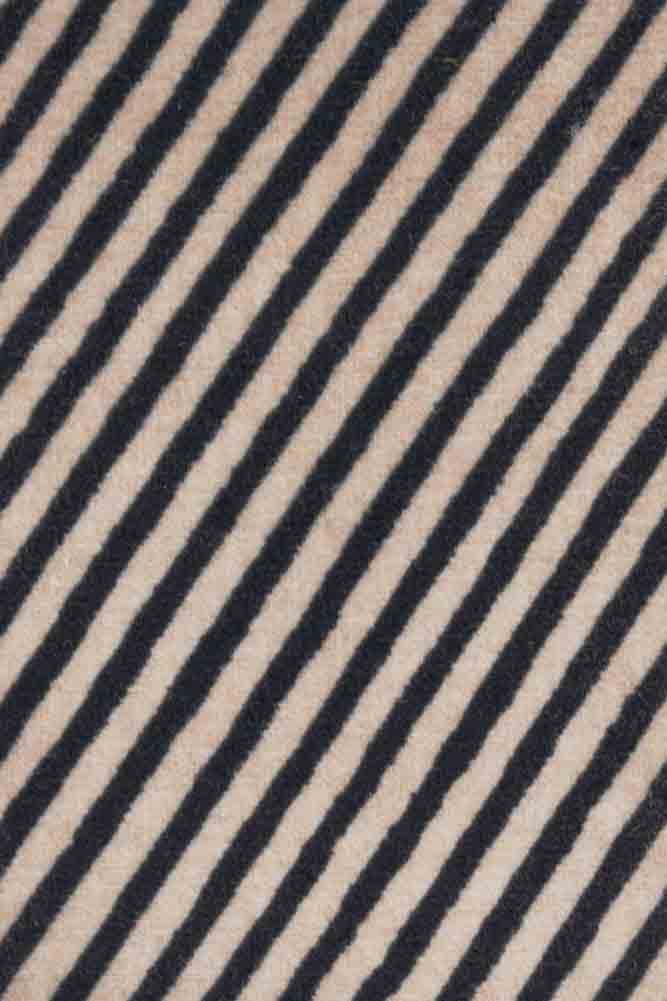 The Grace Love Seat In Studio Stripe Velvet Sand & Black