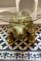 Gold Tortoise Side Table - SECONDS