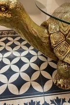 Gold Tortoise Side Table - SECONDS