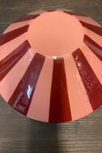 Deep Red Stripe Table Lamp - SECONDS