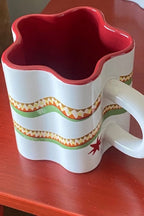 Set of 4 Star Shaped Mugs with Snake Print Detail - DISCONTINUED