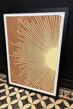 Framed Graphic Sunburst Art Print - SECONDS