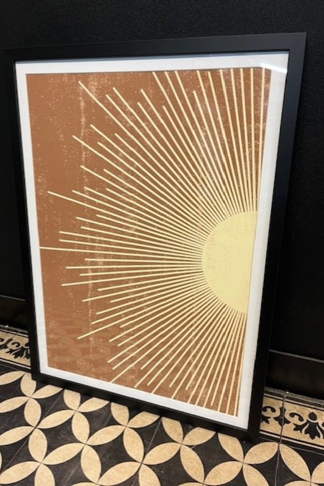 Framed Graphic Sunburst Art Print - SECONDS