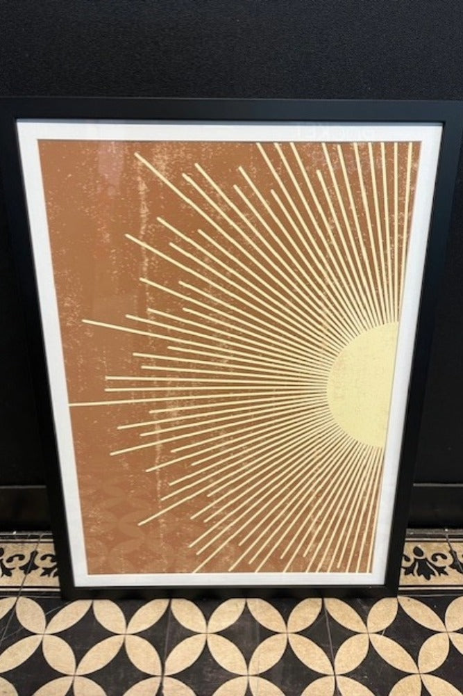 Framed Graphic Sunburst Art Print - SECONDS