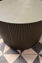 Olive Green Ribbed Coffee Table - SECONDS