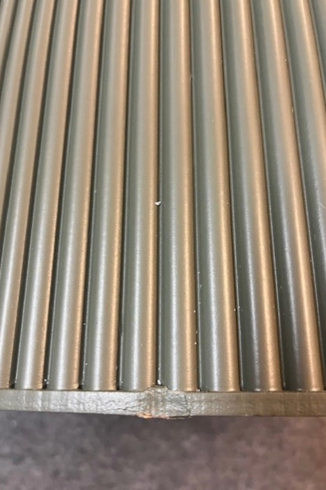 Olive Green Ribbed Coffee Table - SECONDS