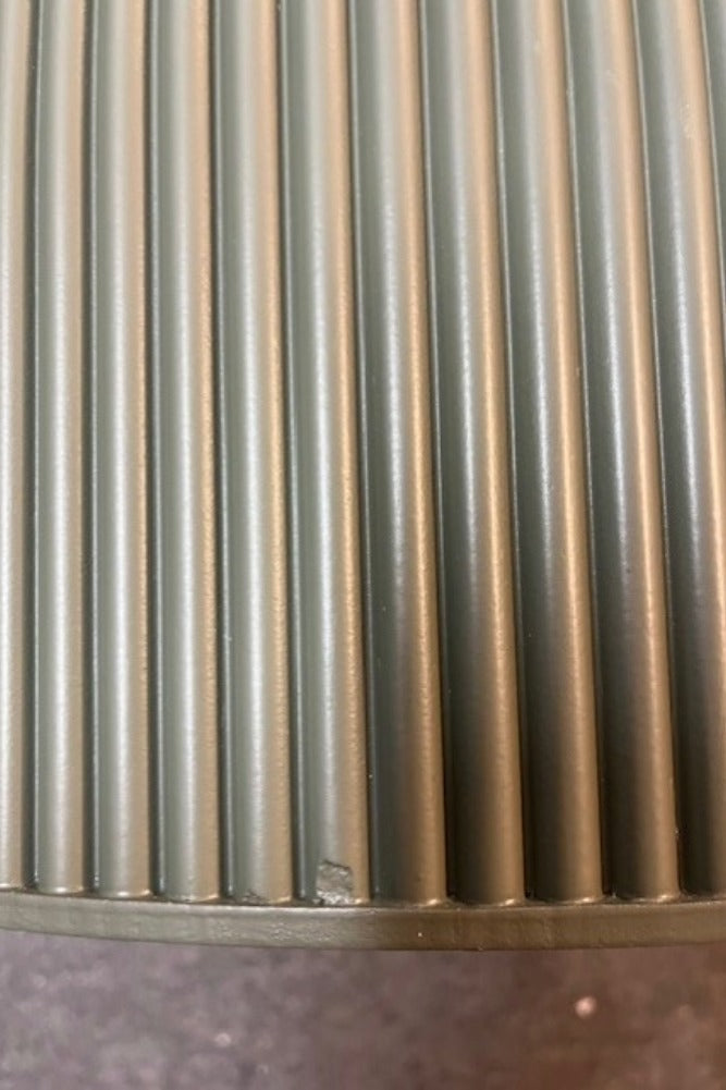 Olive Green Ribbed Coffee Table - SECONDS