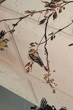 Gold Beautiful Birds Mirror Side Table - SECONDS