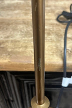 Slim Antique Brass Table Lamp With Metal Shade - SECONDS