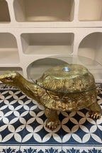 Gold Tortoise Side Table - SECONDS