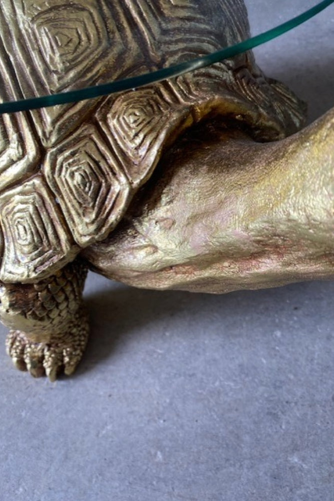 Gold Tortoise Side Table - SECONDS