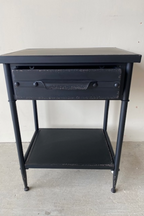 Metal Industrial Charcoal Bedside Table - DISCONTINUED
