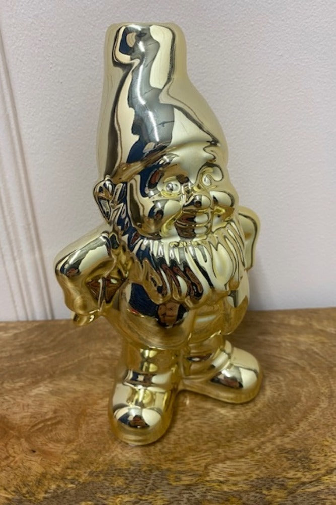 Gold Gnome Single Stem Vase / Candlestick Holder - DISCONTINUED