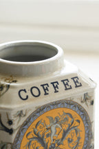 Set of 2 Ceramic Tea & Coffee Storage Jars