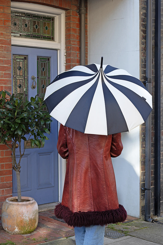 Statement Black & Off-White Umbrella