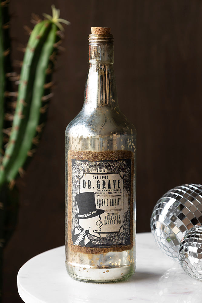 Vintage-Style Poison Ornamental Glass Bottle
