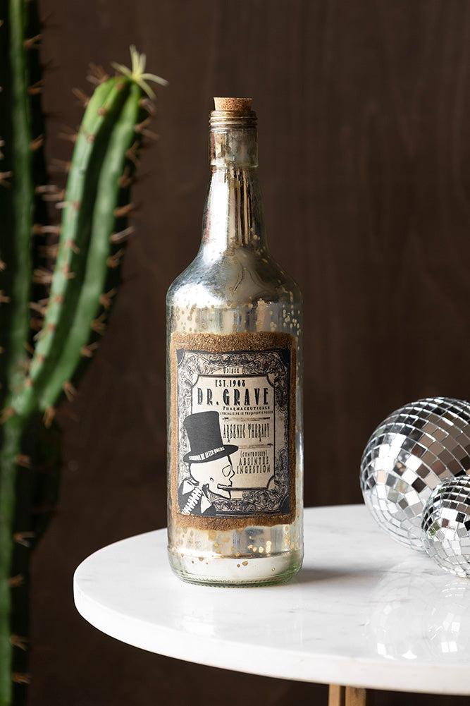 Vintage-Style Poison Ornamental Glass Bottle