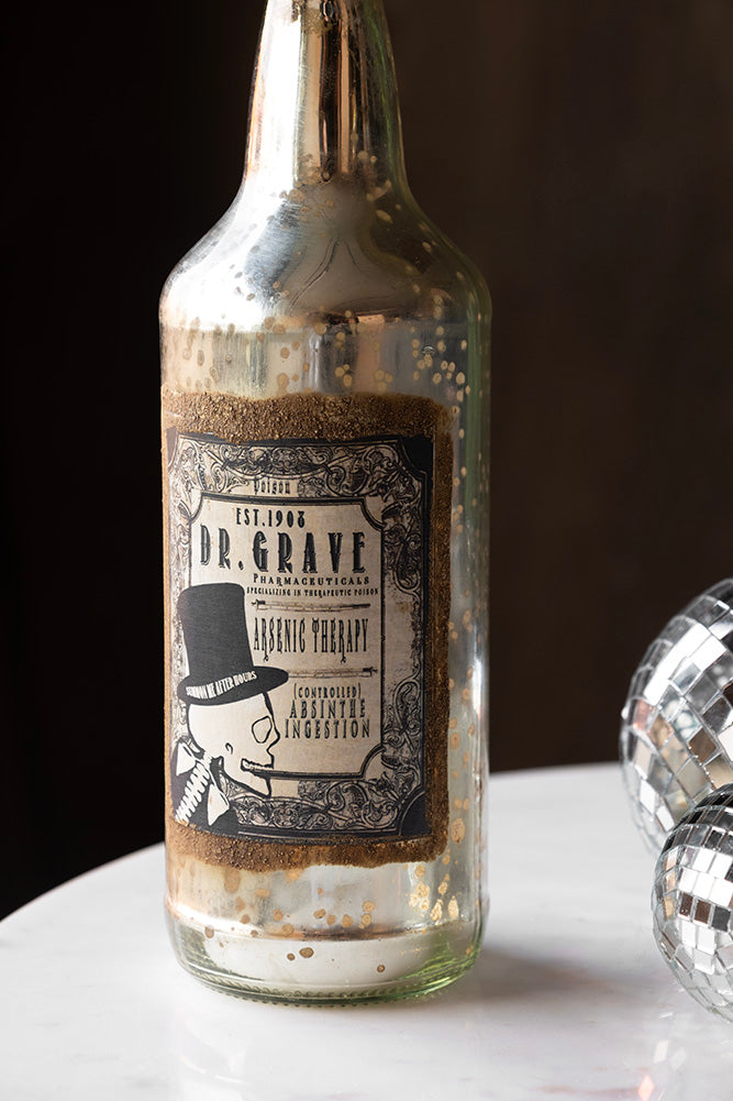 Vintage-Style Poison Ornamental Glass Bottle