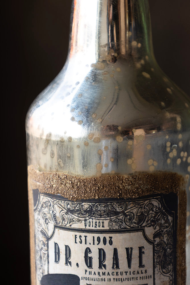 Vintage-Style Poison Ornamental Glass Bottle