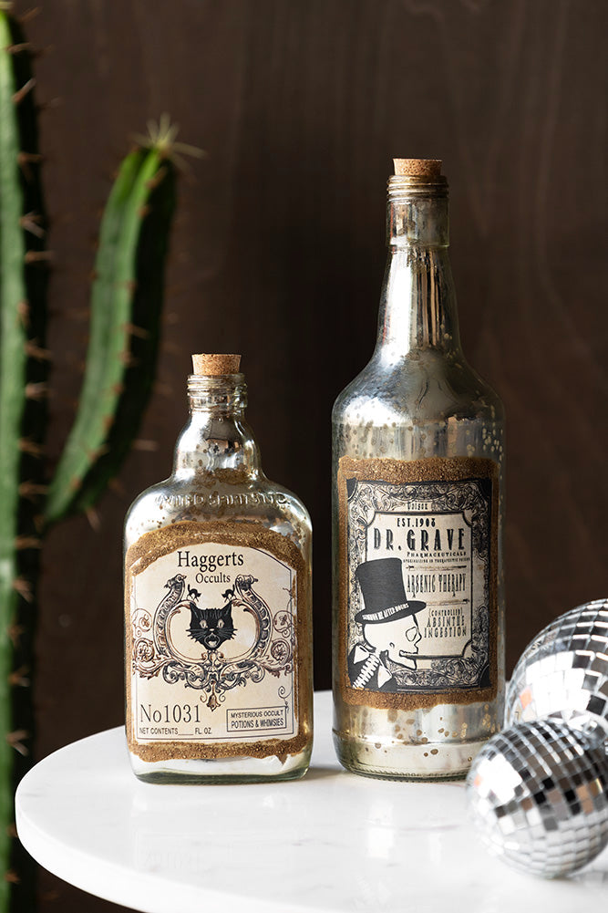 Vintage-Style Poison Ornamental Glass Bottle