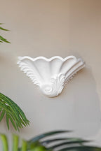 White Scallop Wall Uplighter