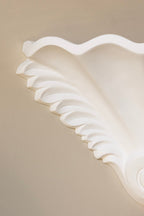 White Scallop Wall Uplighter