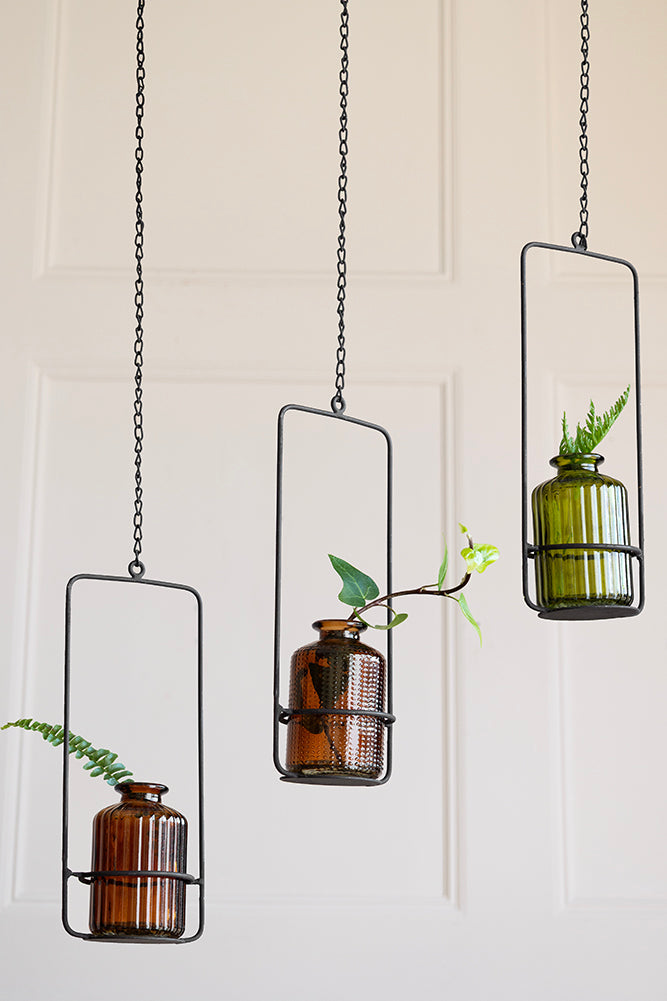 Wire Glass Bottle / Vase Holder