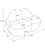 Leopard Print Velvet Lips Sofa