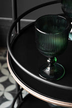 Antiqued-Style 3 Tier Metal Drinks Trolley