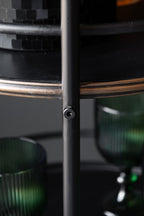 Antiqued-Style 3 Tier Metal Drinks Trolley