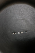 12 Piece Black & Off-White Edge Bon Appetit Dinner Set