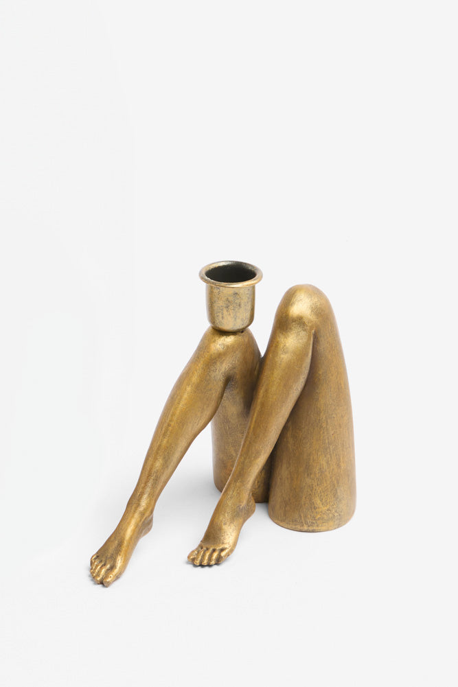 Sexy Legs Candle Holder In Gold