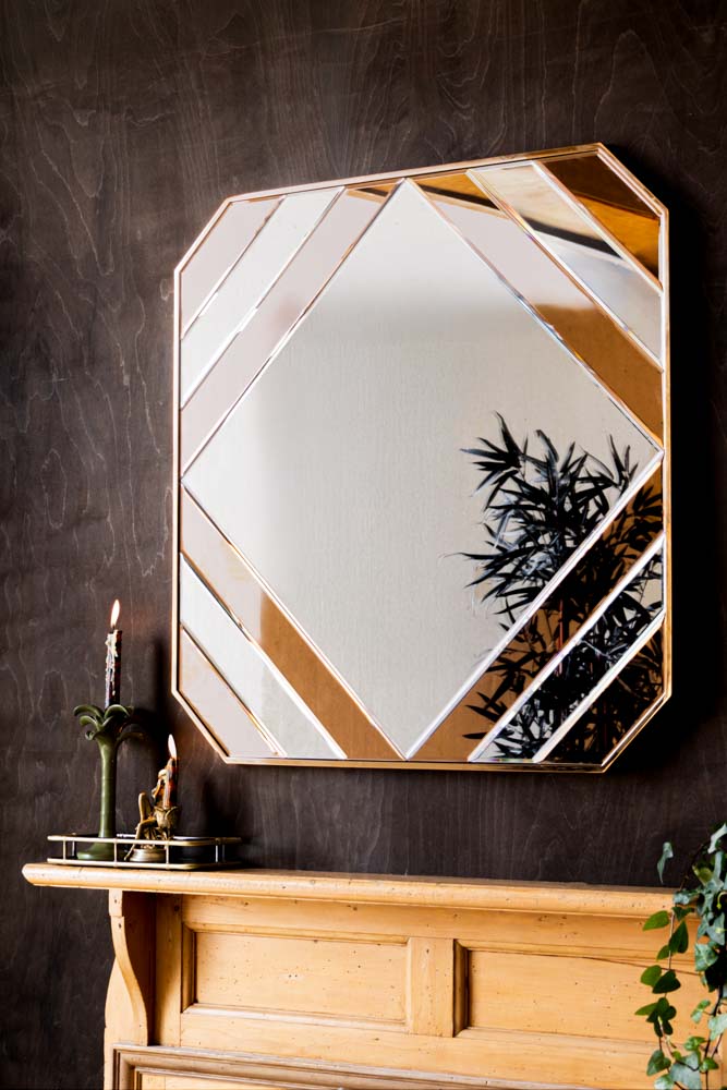 70s-Inspired Copper Wall Mirror