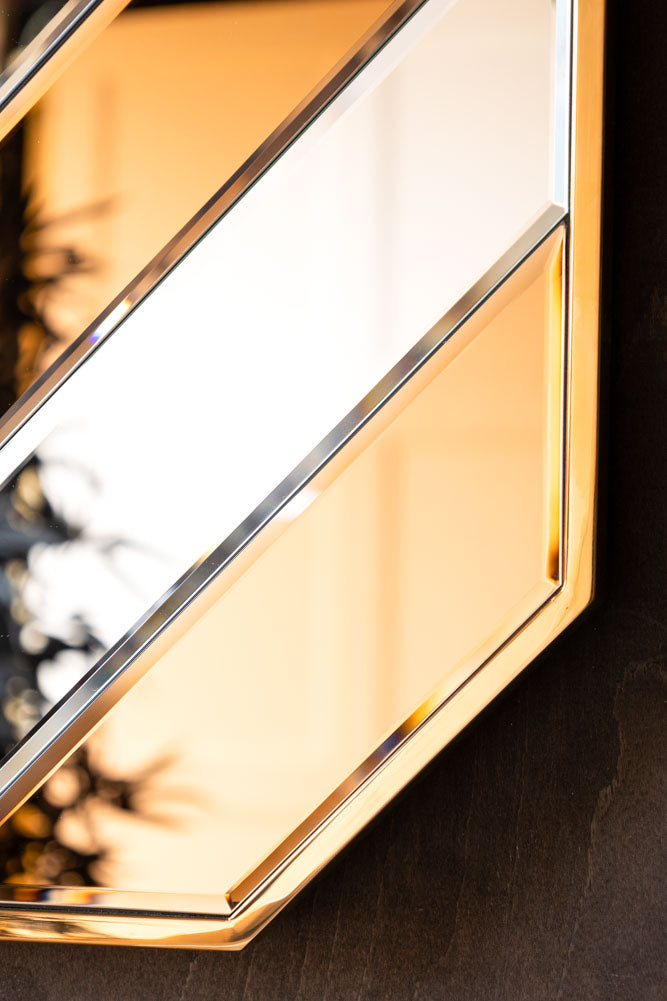 70s-Inspired Copper Wall Mirror